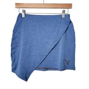 VOORMI Solstice blended wool mini skirt pull on athletic skirt in blue size‎ XS